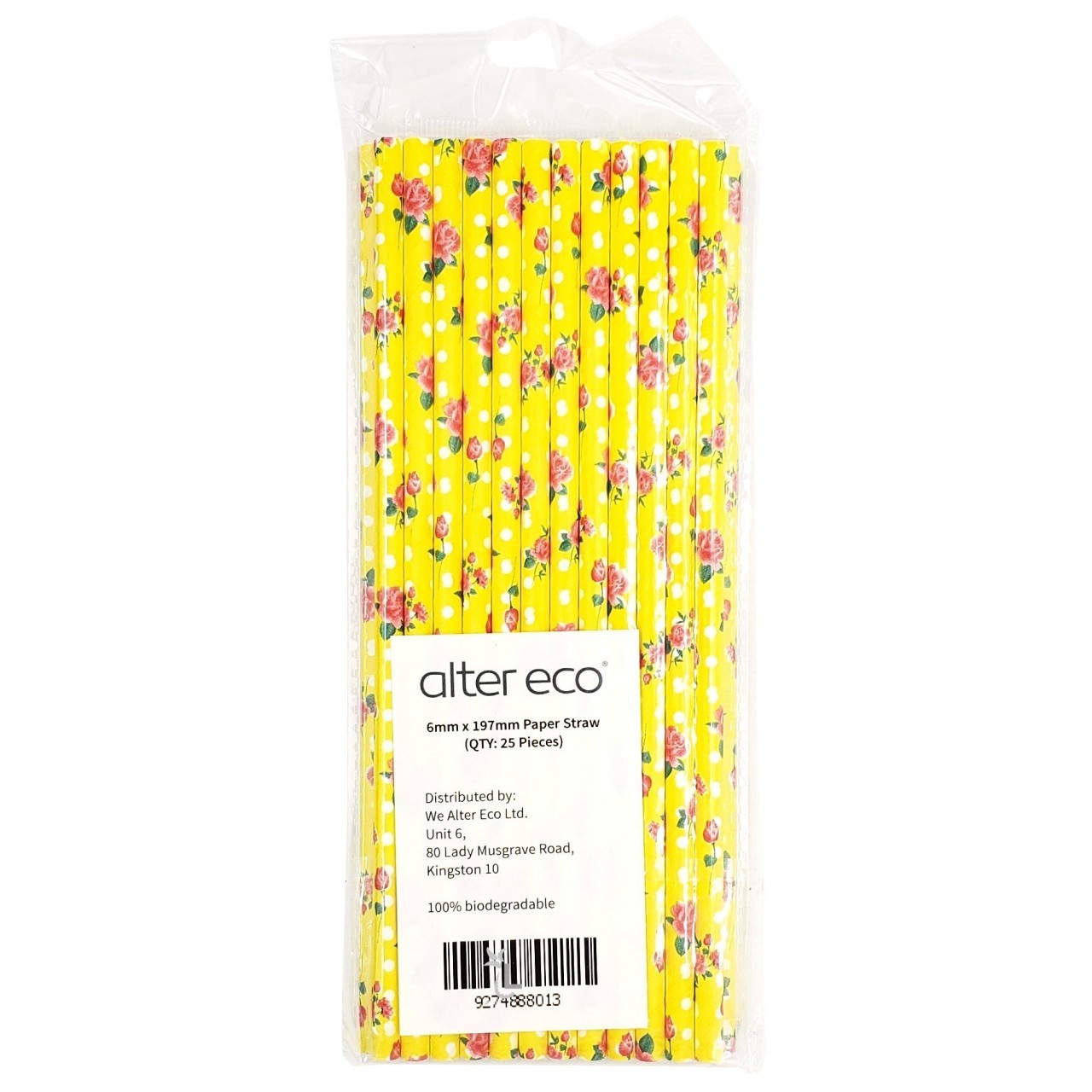 ALTER ECO PAPER STRAW 6x197mm 25ct