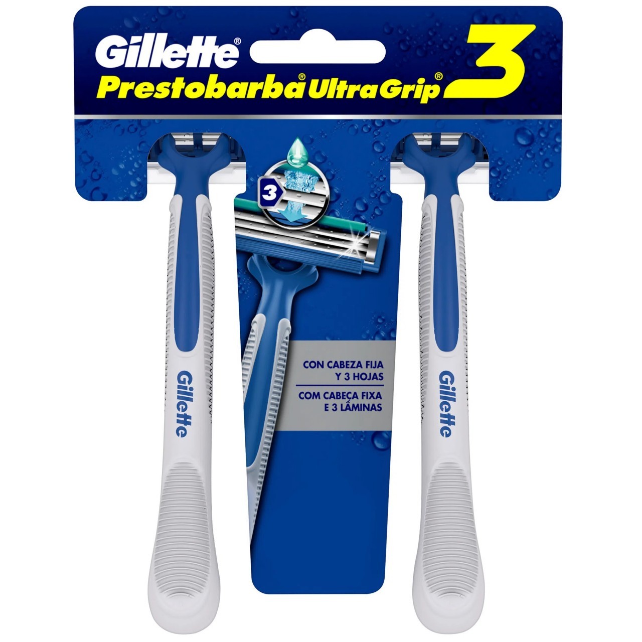 GILLETTE PRESTOBARBA ULTRAGRIP 3s