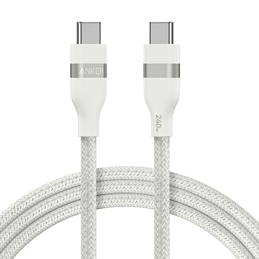 Anker Nano USB C Cable, 240W 6 ft Flexible Multi-Color Braided Cord, Fast Charging Type C Charger for iPhone 16/16 Pro/16 Plus/16 Pro Max, MacBook Pro, iPad Pro, Galaxy S23, and More