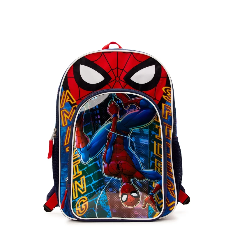 Amazing Spider-Man Print 17" Laptop Backpack Peter Parker Red Blue Padded New