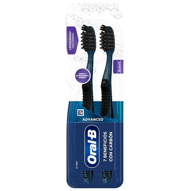 ORAL-B T/BRUSH CHARCOAL SOFT 2s