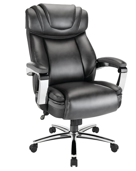 Realspace® Axton Big And Tall Bonded Leather High-Back Chair