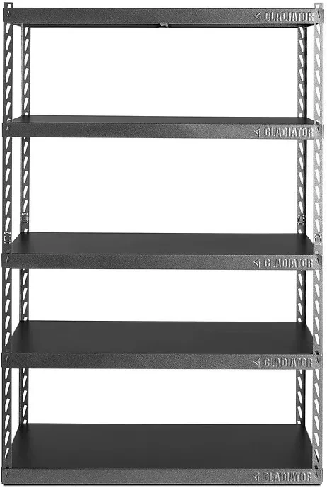 Gladiator"48" Wide EZ Connect Rack with Five 24" Deep Shelves