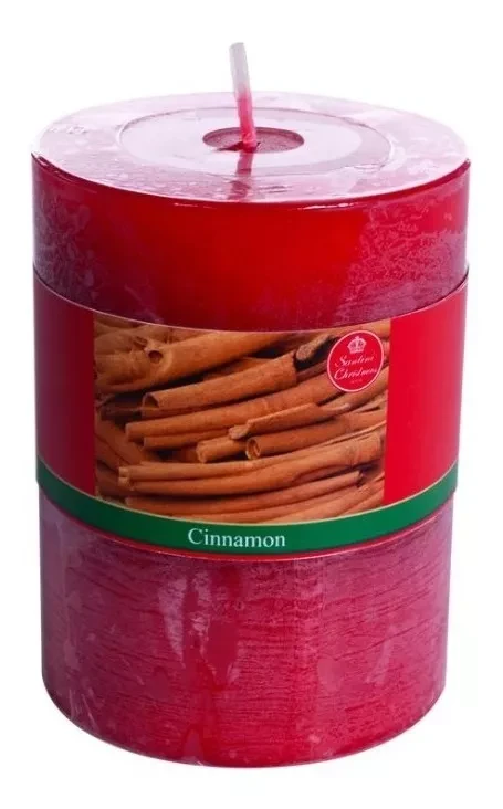 Santini Christmas Candle Plr 7.5x15cm Red