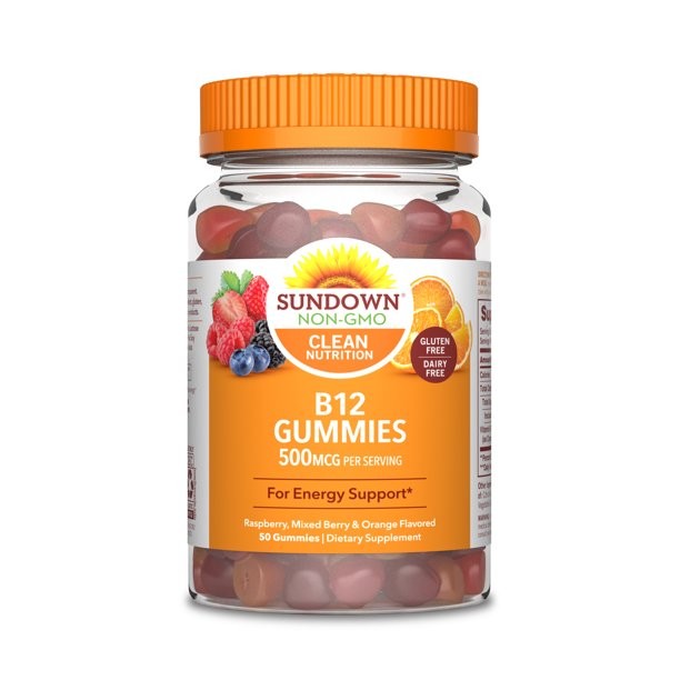 Sundown Vitamin B-12 500 mcg, 50 Gummies