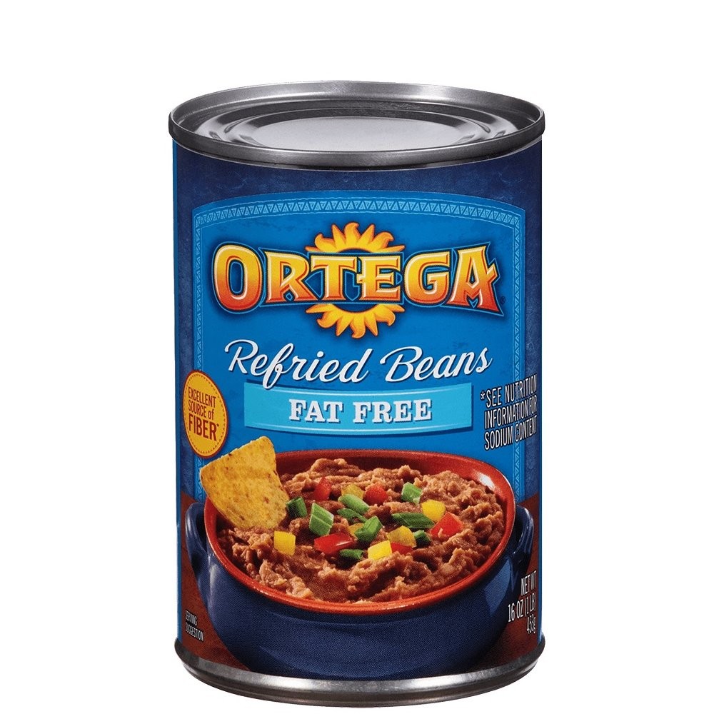 ORTEGA REFRIED BEANS FAT FREE 16oz