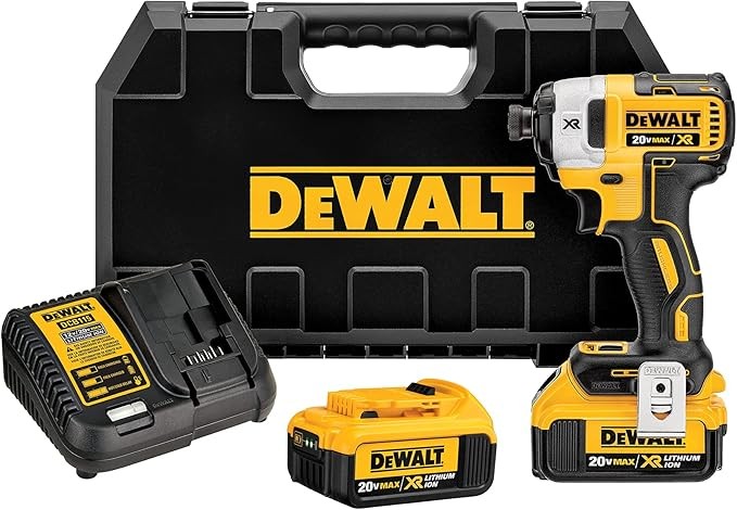 DEWALT 20V MAX* XR Impact Driver Kit, Brushless, 3-Speed, 1/4-Inch, 4.0-Ah (DCF887M2), Black