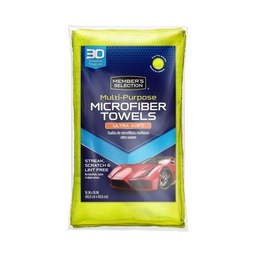 Car Microfiber Cloth Set, Member's Selection, High Quality, Multipurpose, Ultra Soft, Cleans, Polishes, Shines and Shine, 30 pcs.