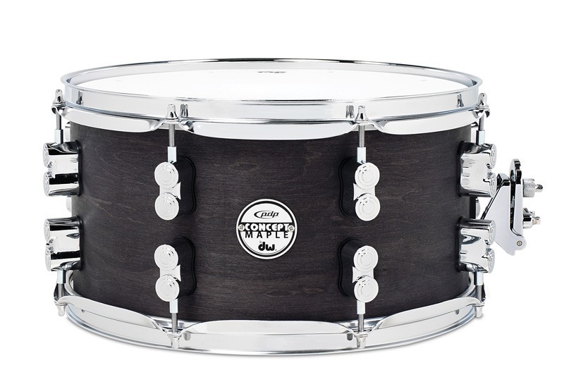 PDP Concept Black Wax All-Maple Snare with Chrome Hardware - 6.5"x14"