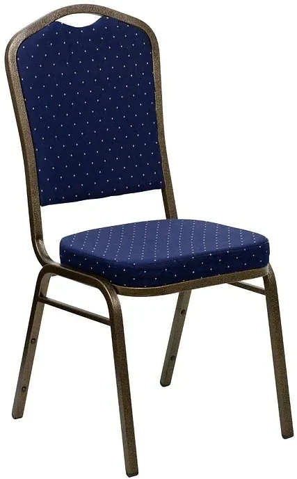 Hercules Crown Back Stacking Banquet Chair-Blue