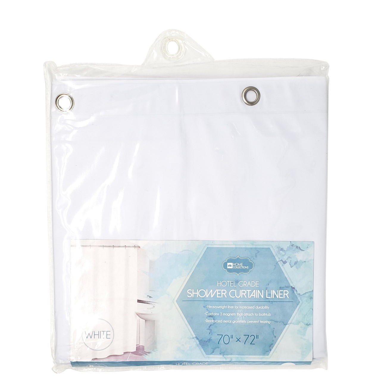 HOME COLLECT SHOWER CURTAIN LINR WHT 1ct
