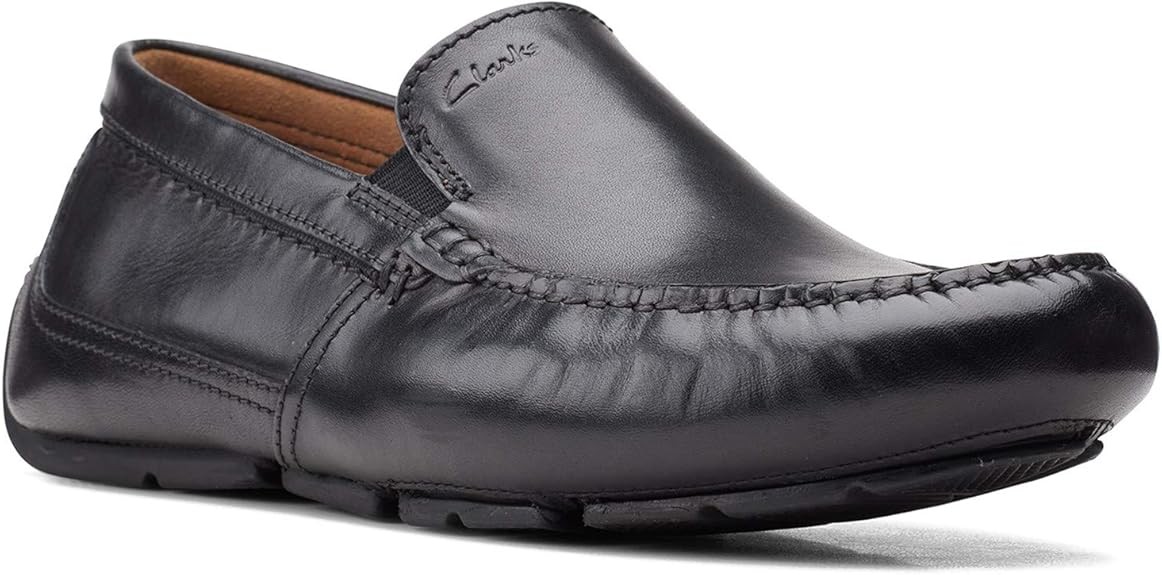 Clarks Mens Markman Plain : Black Leather