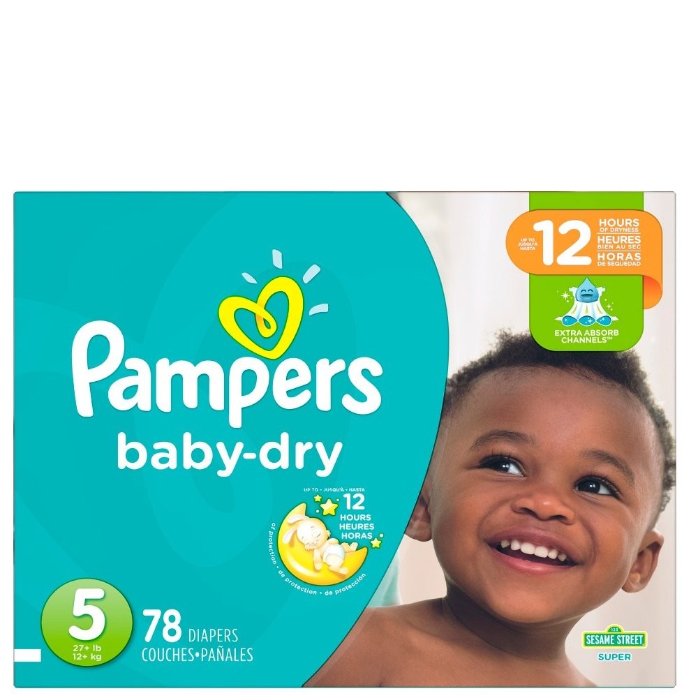 PAMPERS BABY DRY SUPER #5 78s