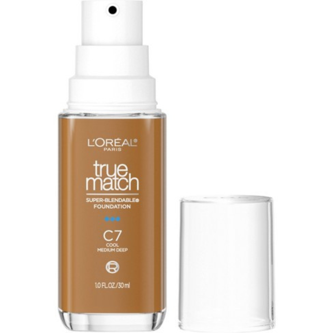 L'oreal True Match Super Blendable Foundation: C7 Cool Medium Deep, 10oz