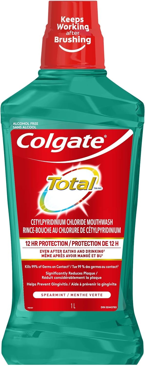 Colgate Total Advanced Pro-Shield Mouthwash, 33.8 oz, Spearmint Surge
