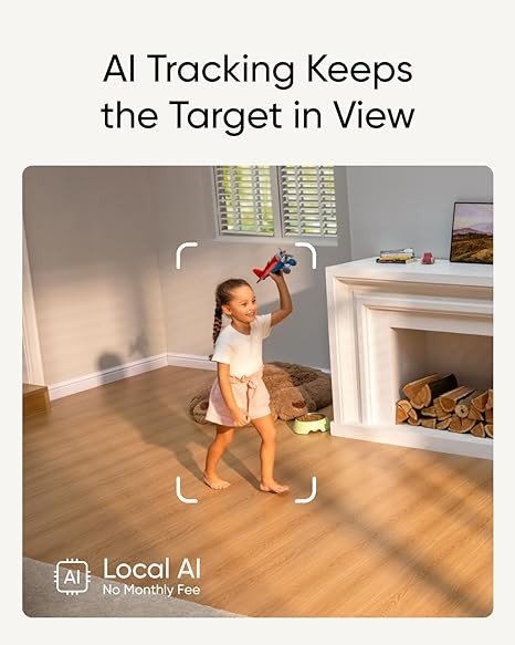 eufy Security Indoor Cam S350 with HomeBase 3, Dual Cameras, 4K UHD Resolution Security Camera with 8× Zoom and 360° PTZ, Human/Pet AI, Dual-Band Wi-Fi 6