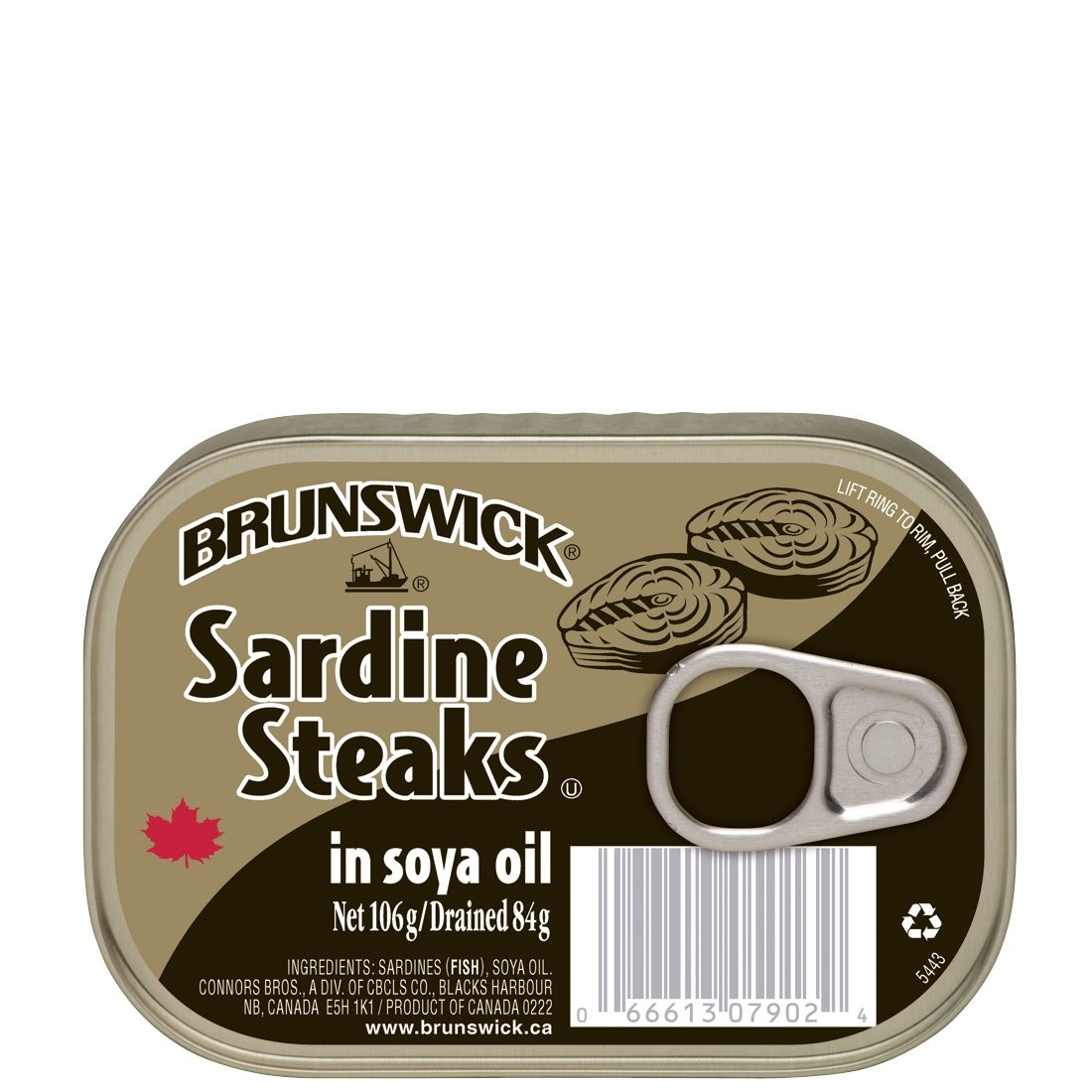 BRUNSWICK SARDINE STEAK SOYA OIL 106g