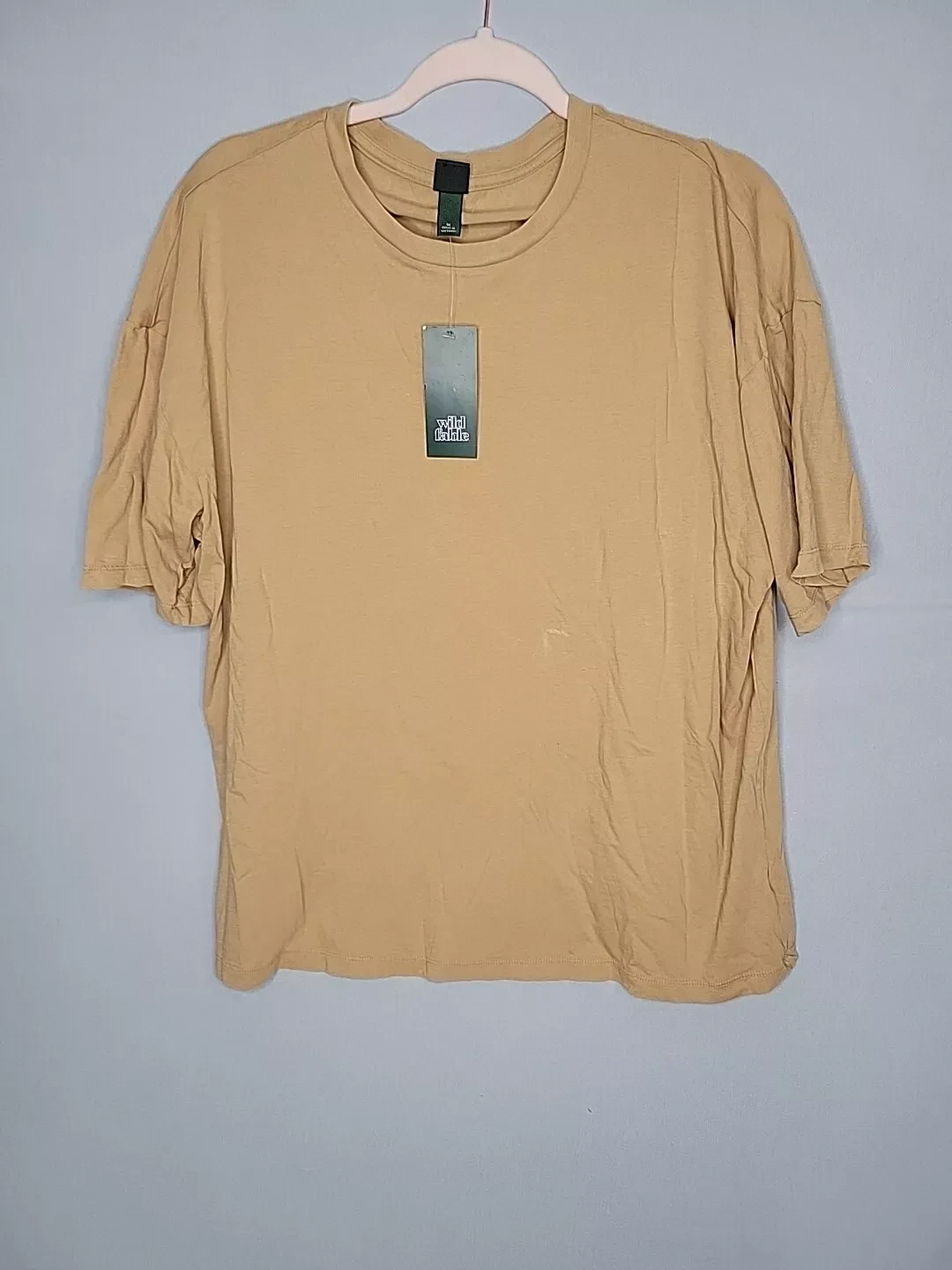 Wild Fable Women's 100% Cotton T-shirt - Color Maple Syrup - Size: Medium