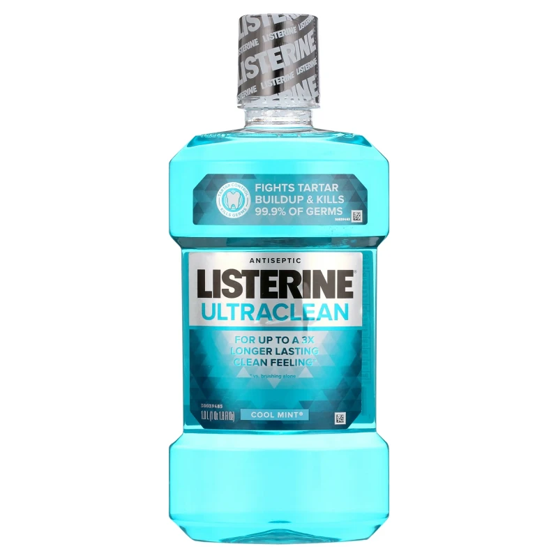 Listerine Ultra Clean Antiseptic Mouthwash, Cool Mint, 1L