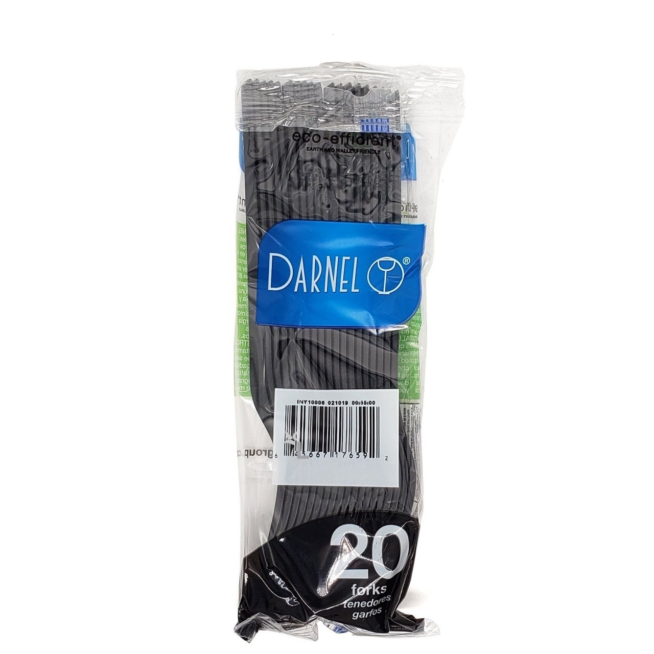 DARNEL PLASTIC FORKS BLACK 20s