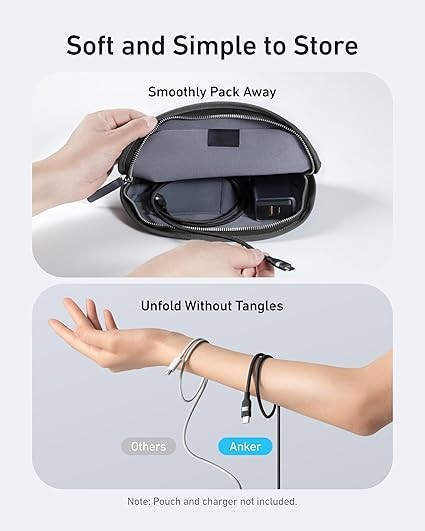 Anker Nano USB C Cable, 240W 6 ft Flexible Multi-Color Braided Cord, Fast Charging Type C Charger for iPhone 16/16 Pro/16 Plus/16 Pro Max, MacBook Pro, iPad Pro, Galaxy S23, and More