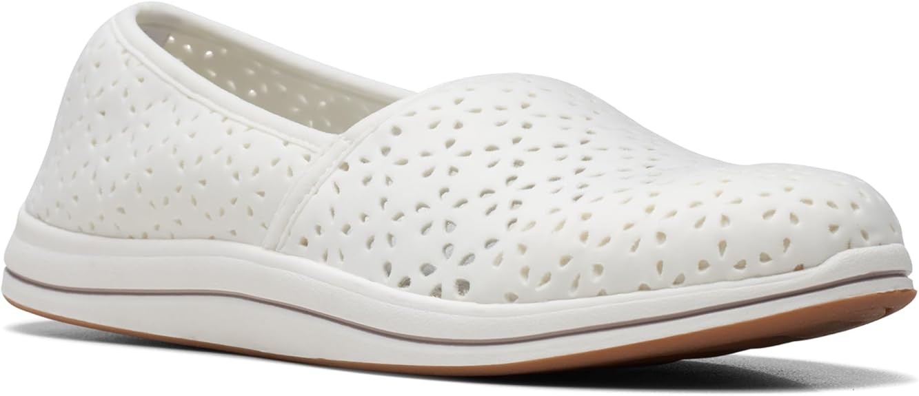 Clarks Womens Breeze Emily(White Synthetic)