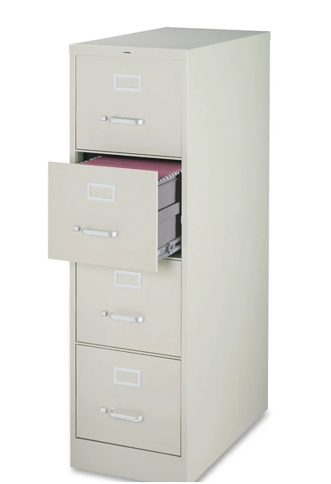 Lorell Vertical 4-Drawer File Cabinet (Light Grey)