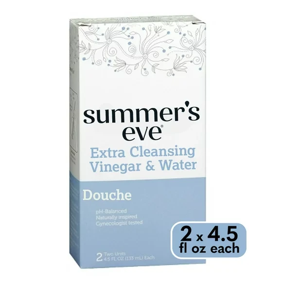 SUMMER’S EVE EXTRA CLEANSING VINEGAR & WATER DOUCHE 2PK