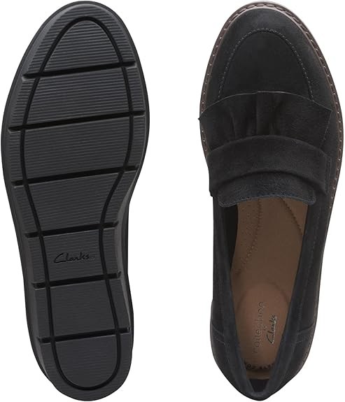 Clarks Womens Airabell Slip (Black Suede)