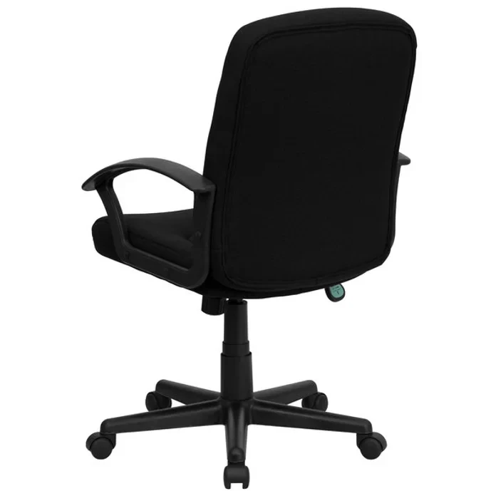 Flash Furniture GO-ST-6-BK-GG Mid-Back Black Fabric Office Chair