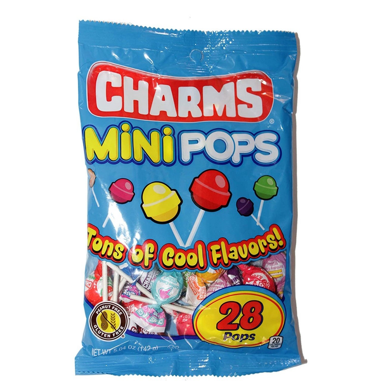 CHARMS MINI POPS BLUE RAZZ 142g