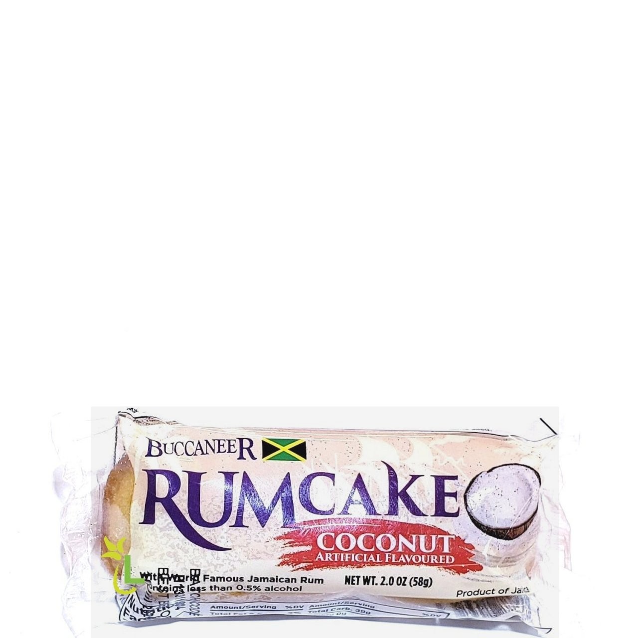 BUCCANEER RUM CAKE COCONUT 58g