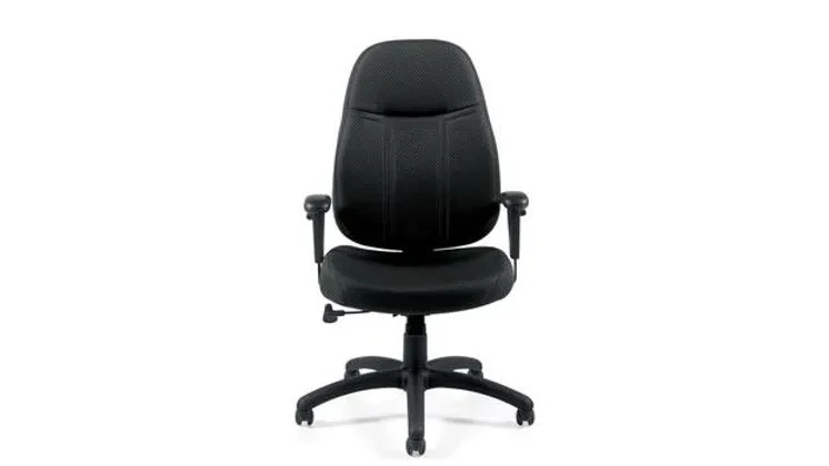 Offices To Go® Fabric Tilter Executive Chair with Arms, Black