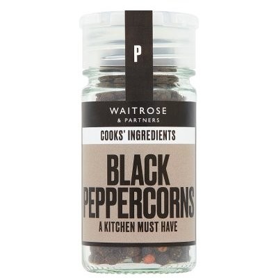 WAITROSE BLACK PEPPERCORNS 42g