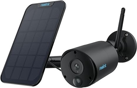 REOLINK 2K Cameras for Home Security Outside, Argus Eco-B+Solar Panel, No Monthly Fee, Human/Vehicle Detection, 3MP Night Vision, Solar Security Cameras Wireless Outdoor Works with Alexa