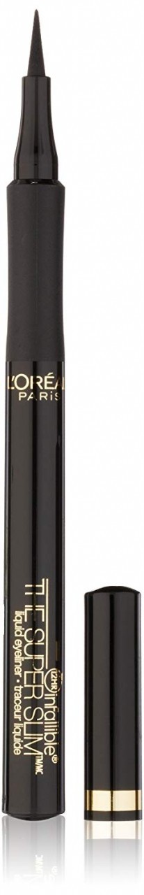 L'Oréal Paris Makeup Infallible Super Slim Long-Lasting Liquid Eyeliner, Black, 1 Count