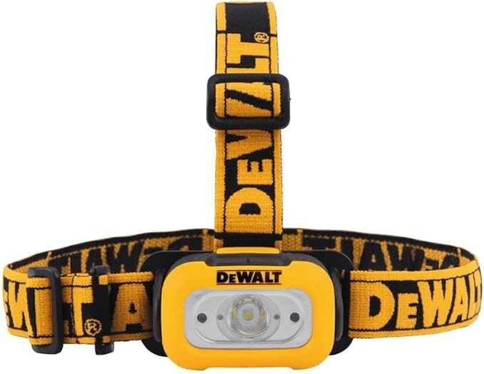 DEWALT Headlamp for Jobsite, 200 Lumen (DWHT81424), Yellow