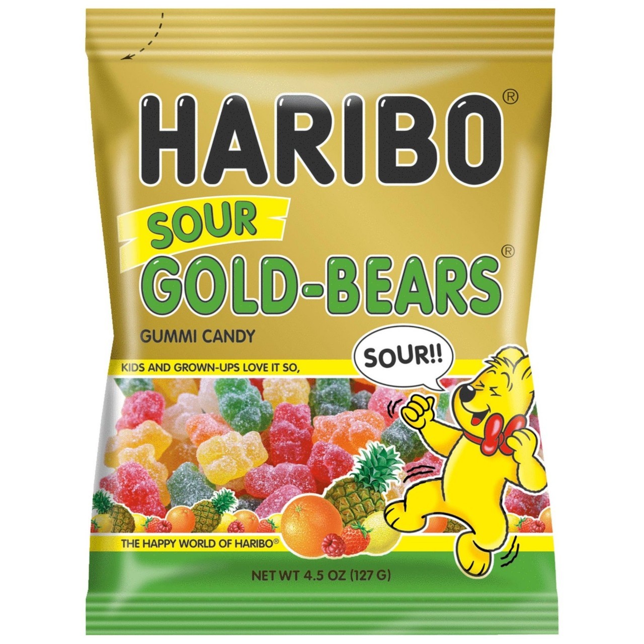 HARIBO GUMMY SOUR BEARS 4.5oz