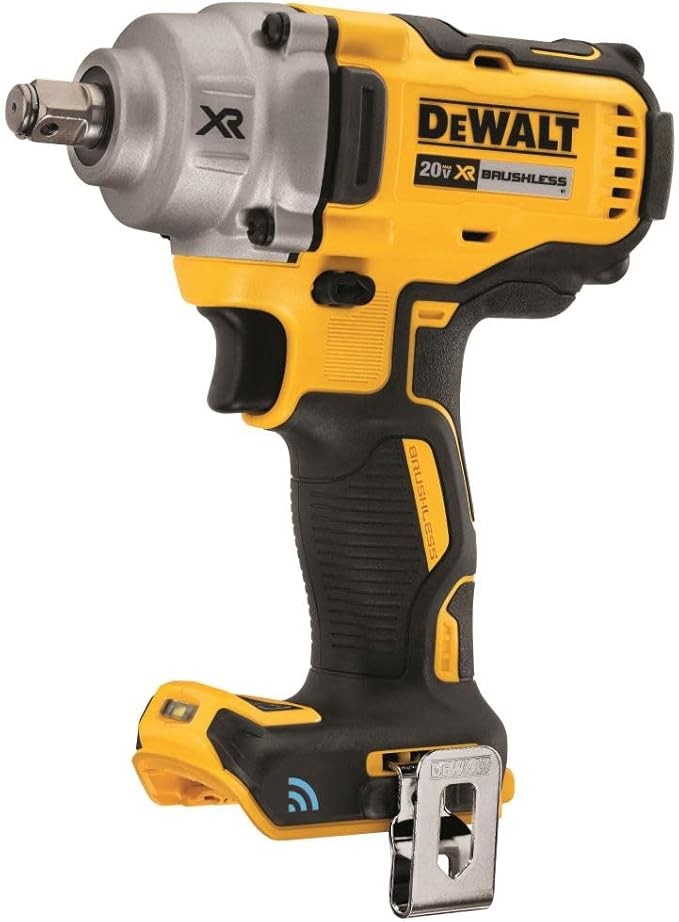 DEWALT 20V MAX Tool Connect 1/2" Mid-Range Impact Wrench with Hog Ring Anvil, Tool Only (DCF896HB)