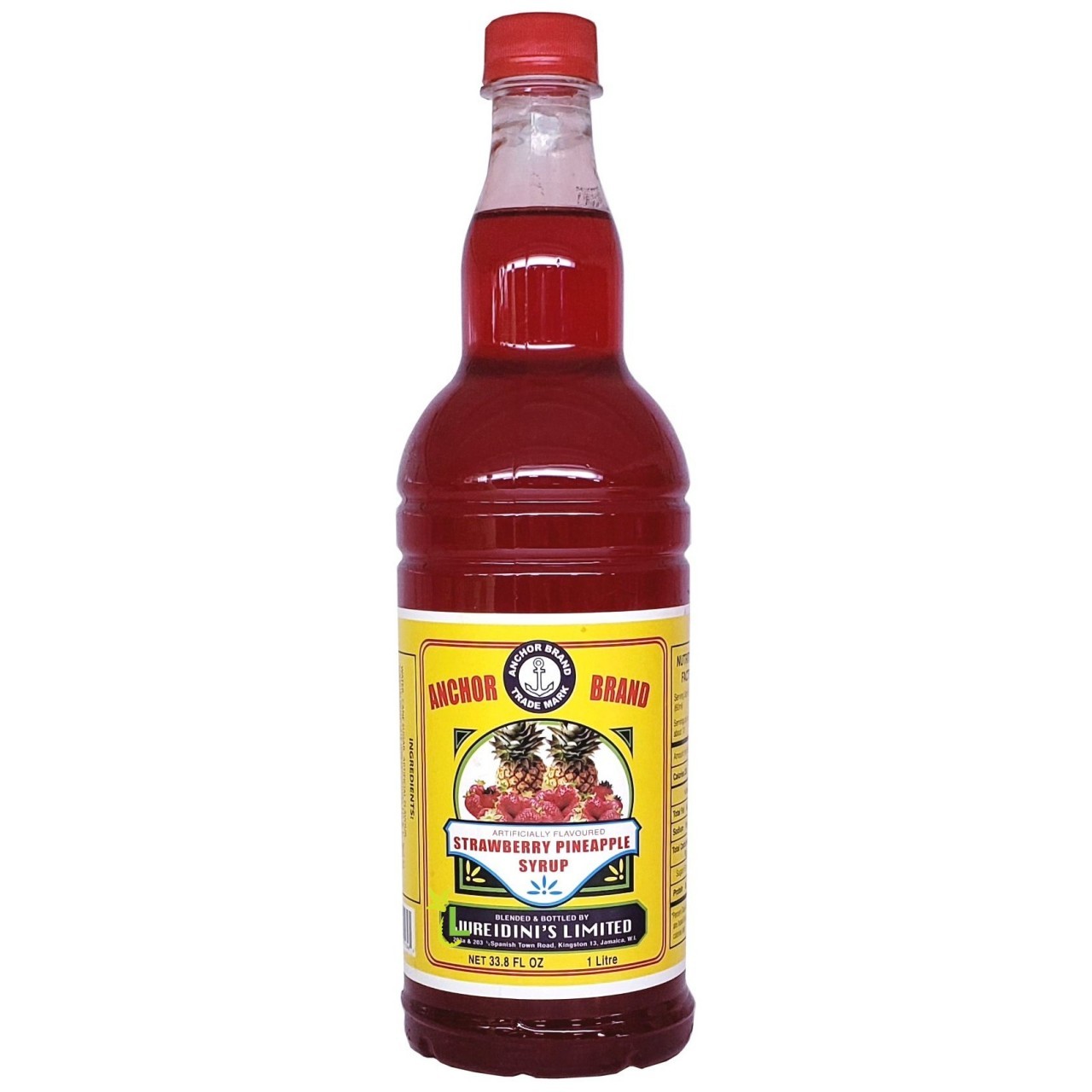 ANCHOR SYRUP STRAWBERRY PINE 1L