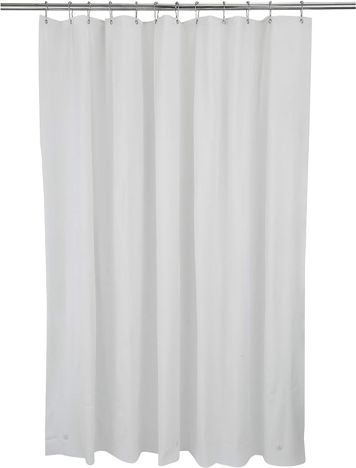 Kennedy Bath Collection Shower Curtain Liner in White