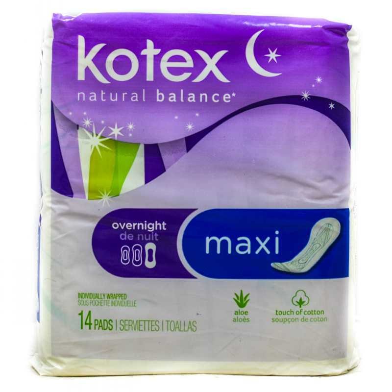 KOTEX MAXI N/BALANCE O/NITE 14