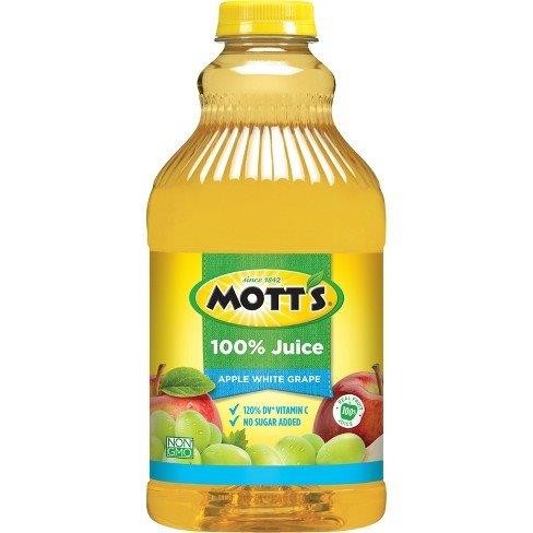 MOTTS 100% APPLE WHITE GRAPE 64oz