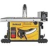 DEWALT Table Saw for Jobsite, Compact, 8-1/4-Inch with Lightweight Protective Safety Glasses (DWE7485 & DPG52-1C)