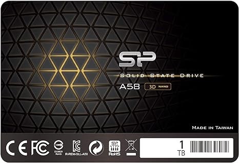 Silicon Power 256GB SSD 3D NAND A58 SLC Cache Performance Boost SATA III 2.5" 7mm (0.28") Internal Solid State Drive