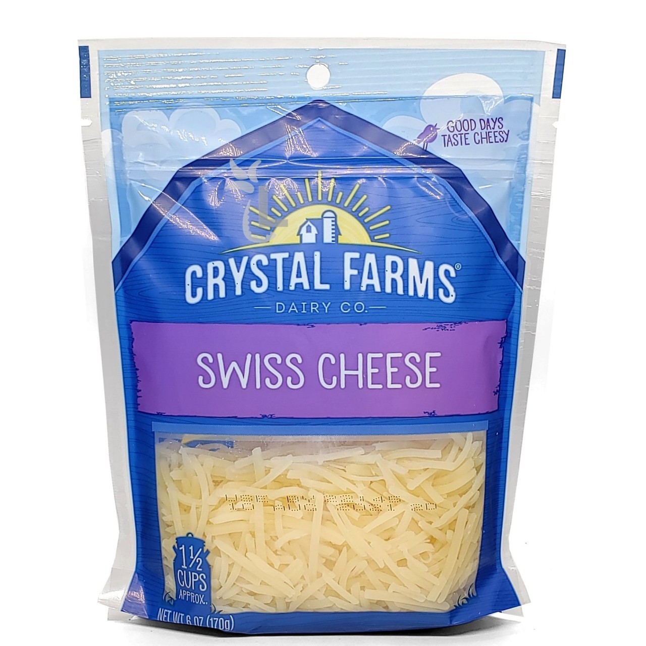 CRYSTAL FARMS SWISS SHRED FINE 8oz