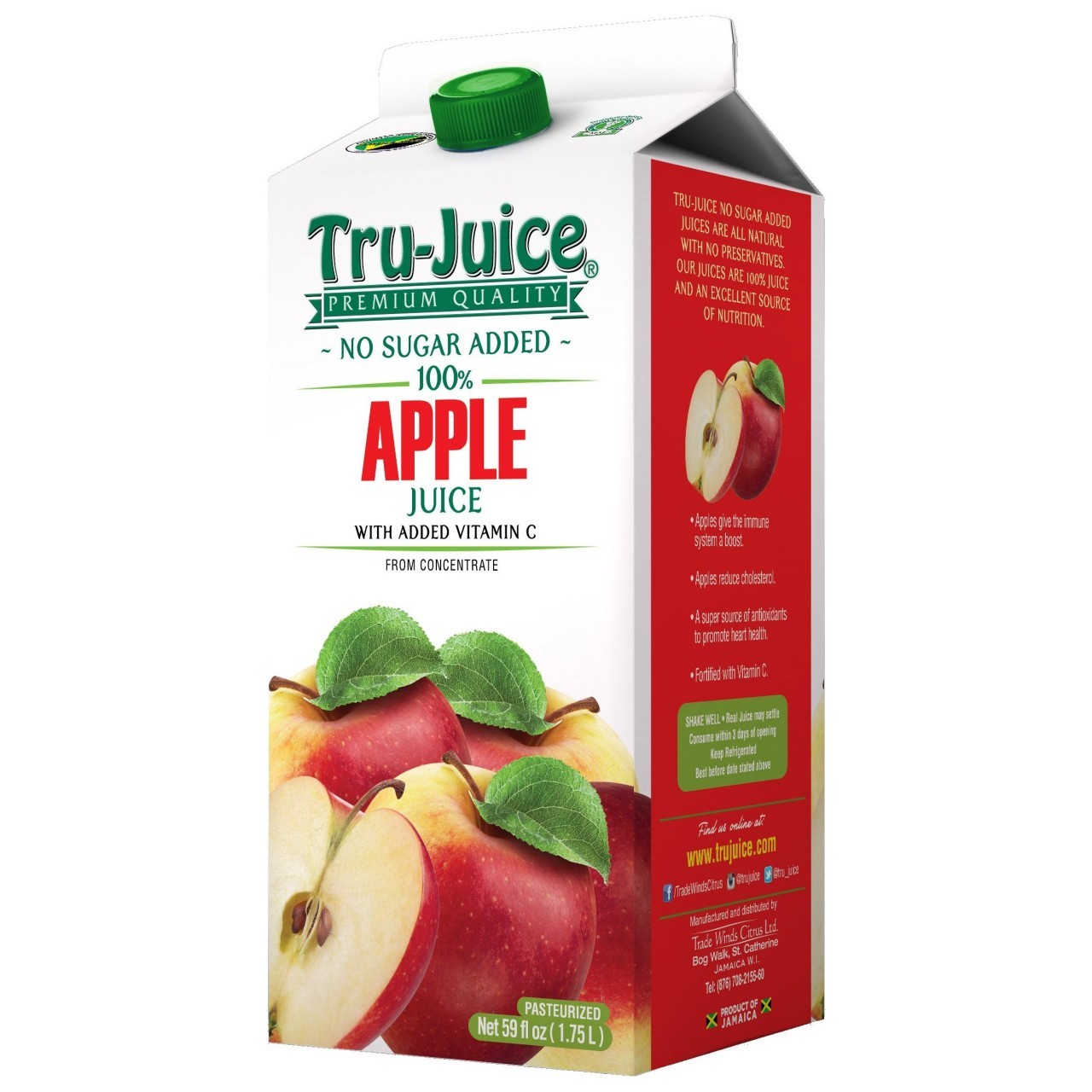 TRU-JUICE 100% APPLE 1.75L