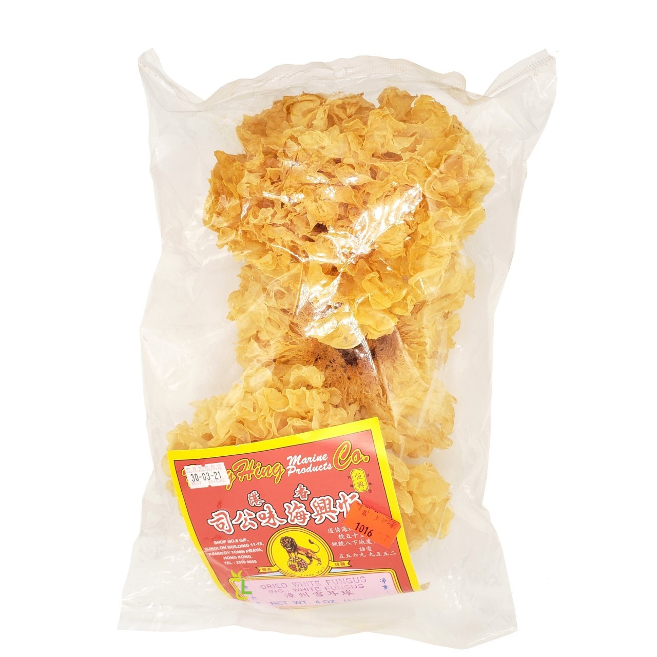 HANG HING DRIED WHITE FUNGUS 4oz