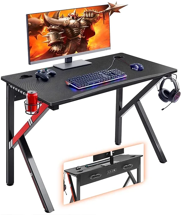 Mr IRONSTONE Gaming Desk 45.2" W x 23.6" D Home Office Computer Desk