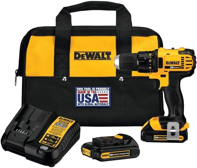 DeWalt DCD780C2 20V Li-ion Compact Drill/Driver Kit, full size